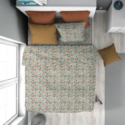 Παπλωματοθήκη Παιδική Βαμβακερή Μονή 160x240εκ. Fox 528 Pale Cyan DimCol