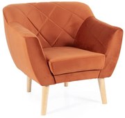 FOTEL KARO 1 VELVET CYNAMON BLUVEL 4215 / BUK DIOMMI-80-2818