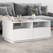 Τραπεζάκι Σαλονιού με Φώτα LED Λευκό 90x49x40 εκ. 839833