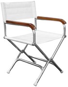 Αναδιπλούμενη καρέκλα Σκηνοθετική από ανοδιωμένο αλουμίνιο Λευκό FOUR-14816