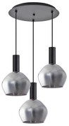 Φωτιστικό Οροφής Τρίφωτο Homelighting 77-8494 Black/White