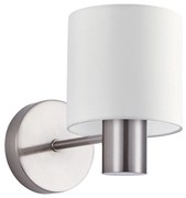 SE21-NM-16-SH1 ADEPT NICKEL MATT WALL LAMP WHITE SHADE+