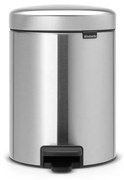 Brabantia 649011 Κάδος με πεντάλ  5L, Matt Steel