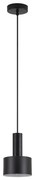 SE21-BL-4-MS1 ADEPT TUBE Black Pendant Black Metal Shade+