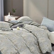 Σεντόνια Masilda (Σετ 4τμχ) Aqua-Green Ρυθμός Υπέρδιπλo 230x260cm 100% Cotton Satin