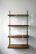 Intra Συλλεκτικό Ξύλινο Παζλ Plywood  4mm - Ράφια από φυσικό ξύλο με μεταλλικά στηρίγματα Σε Ξύλινο Κουτί - Διαστάσεις Puzzle: 10x10 cm – 25 κομμάτια