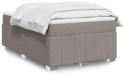 Κρεβάτι Boxspring με Στρώμα Taupe 120x200 εκ. Υφασμάτινο - Μπεζ-Γκρι