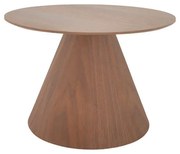 Τραπεζάκι σαλονιού Donda mdf σε καρυδί απόχρωση Φ60x40εκ 60x60x46 εκ.