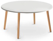 Τραπεζάκι σαλονιού Circle Megapap χρώμα λευκό 90x90x40εκ.