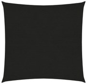 vidaXL Πανί Σκίασης Μαύρο 7 x 7 μ. από HDPE 160 γρ./μ²