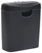 vidaXL Καταστροφέας Εγγράφων 6 Φύλλων με Κοπή σε Λωρίδες Μαύρος