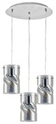 Φωτιστικό Οροφής  KQ S0616-3 TWIST SMOKEY PENDANT GLASS+ - 51W - 100W - 77-8182