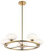 Πολυέλαιος Κρεμαστό Φωτιστικό 5xG9 IP44 Pim Quintiesse Elstead Lighting-QN-PIM5-FXG-Χρυσό QN-PIM5-FXG