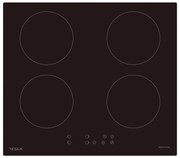 Tesla HI6401MB, 7200W, 4 ζώνες, 9 στάδια, Χρονοδιακόπτης, Ένδειξη υπολειπόμενης θερμότητας, Προστασία παιδιών, Μαύρο