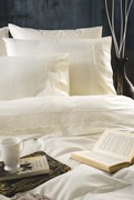 Σετ Σεντόνια Νυφικά Υπέρδιπλα Εκρού RYTHMOS Olivine