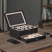 Θήκη Για 8 Ρολόγια &amp; Κοσμήματα (27x19x12.5) Songmics JOW008B01