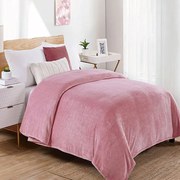 Κουβέρτα Fleece 01 Cashmere Pink DimCol Υπέρδιπλo 220x240cm Πολυέστερ