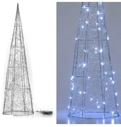 Δεντράκι Με Φως Ασημί 80cm