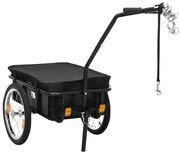 vidaXL Τρέιλερ ποδηλάτου Μαύρο 155x60x83 εκ. Ατσάλι