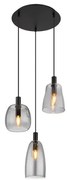 Κρεμαστό Φωτιστικό Οροφής 3xE14 Garri Globo Lighting-15789-3HB-Μαύρο 15789-3HB