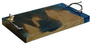 Artekko Troi Δίσκος Διακοσμητικός Μπλέ (60x30x10)cm Artekko 42850-BLUE