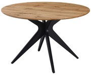Intrahome Τραπέζι Toda Intrahome mdf σε sonoma απόχρωση με μαύρα μεταλλικά πόδια Φ120x75εκ | SKU: INTRAPA-346111140
