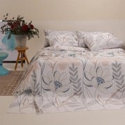 Σεντόνια Μονά (Σετ) Melinen Lullaby Beige Γκρι,Μπεζ,Γαλάζιο ΜΕ ΛΑΣΤΙΧΟ 100x200+32