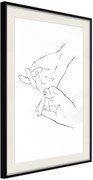 Αφίσα - Joined Hands (White) - 40x60 - Μαύρο - Με πασπαρτού