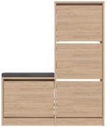 Παπουτσοθήκη Dude 779HMS4116 105x26x118,5cm Oak Μοριοσανίδα, Μελαμίνη