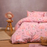 Σετ Σεντόνια Φανελένια Μονά 170x260εκ. Ballet Pink Winter Kids Line Melinen 20004065