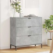 Πλαϊνό γραφείο με συρτάρι Γκρι σκυροδέματος 79.5 x 33 x 82 εκ