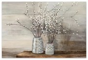 Πίνακας σε καμβά Willow Flowers Megapap ψηφιακής εκτύπωσης 100x70x3εκ.