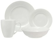 Σερβίτσιο Πιάτα Φαγητού Soho Rim White Basics (Σετ 16Τμχ) WBA0144 White Maxwell&amp;Williams 16 τμχ Porcelain