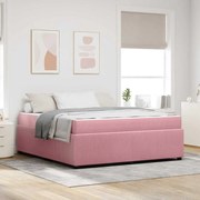 vidaXL Σκελετός κρεβατιού με στρώμα Άλλο Ροζ 180 x 200 cm Βελούδο