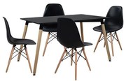 Set Dining Table 5 pieces with Table and 4 chairs  120x80x73 cm