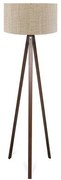 Φωτιστικό δαπέδου PWL-1059 Pakoworld Ε27 μπεζ-καρυδί Φ38x140εκ-202-000005-Μπεζ 202-000005