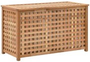 vidaXL Καλάθι/Μπαούλο Απλύτων 77,5x37,5x46,5 εκ. Μασίφ Ξύλο Καρυδιάς