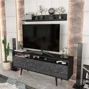 Σύνθεση Τηλεόρασης Ola 322RTC2451 160x35x64,5cm Marble Effect Black