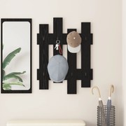 vidaXL Τοίχου Κρεμάστρα Μαύρη Δρυς 60 x 3 x 82 εκ Επεξεργασμένο ξύλο
