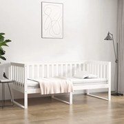 vidaXL Καναπές Κρεβάτι Χωρίς Στρώμα Λευκό 90x190 εκ. Μασίφ Ξύλο Πεύκου