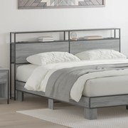 vidaXL Κεφαλάρι Αποθήκης Γκρι sonoma 200 cm Επεξεργασμένο ξύλο