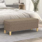 Πάγκος Taupe 100x35x41 εκ. Υφασμάτινος - Μπεζ-Γκρι