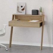 Γραφείο εργασίας Cowork Megapap χρώμα φυσικό οξιάς 94x50x91εκ.