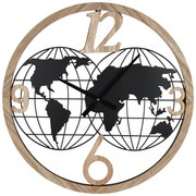 Ρολόι τοίχου Woglo Inart μέταλλο σε μαύρη απόχρωση 60x3x60εκ