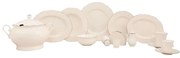 Σερβίτσιο Πιάτα Φαγητού (Σετ 83Τμχ) 710KTP2797 White-Copper Hermia 83 τμχ Πορσελάνη