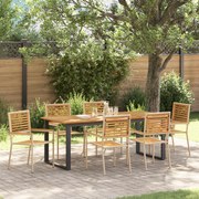 vidaXL Σετ Τραπεζαρίας Κήπου 7 pcs Μπεζ 200 x 90 x 75 cm
