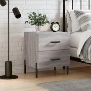 vidaXL Κομοδίνο Γκρι Sonoma 40 x 35 x 47,5 εκ. από Επεξεργασμένο Ξύλο
