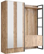 Έπιπλο Εισόδου 956LCS2816 161x35,5x180cm Pine Μοριοσανίδα, Μέταλλο