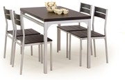 MALCOLM table + 4 chairs color: wenge DIOMMI V-CH-MALCOLM-ZESTAW-WENGE