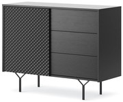 Lh-homefurniture Μπουφές με συρτάρια Raven Ανθρακί 97x38x83cm P_RVN_21s